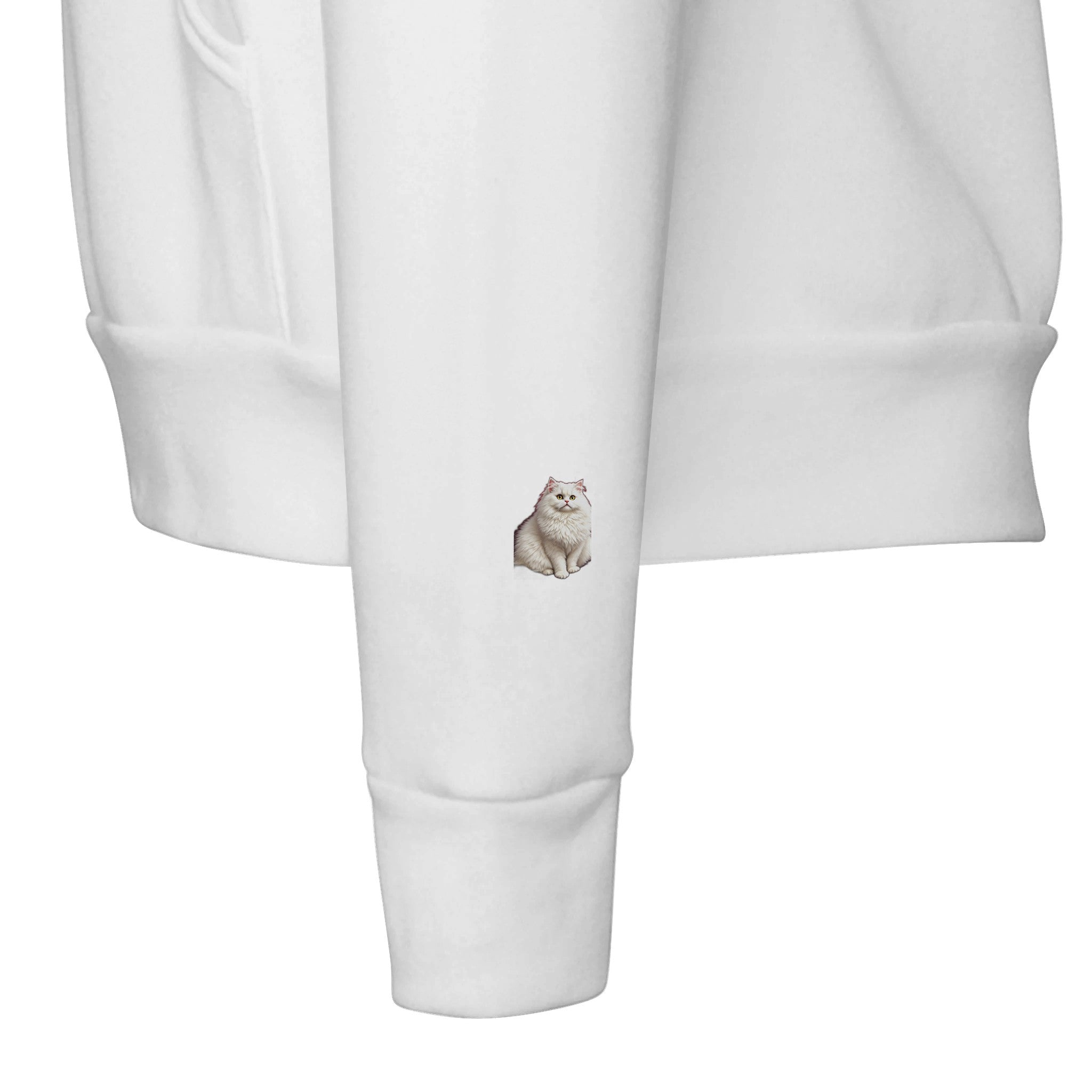 Persian Cat Luxury Hoodie Pullover Unisex Cotton UK Hoodie — detail view | Wild Thread Co
