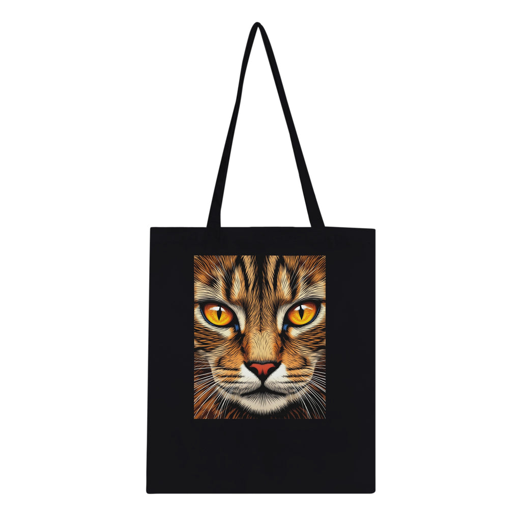 Tabby Cat Close Up Tote Bag Cotton Shopper UK Tote Bag — detail view | Wild Thread Co