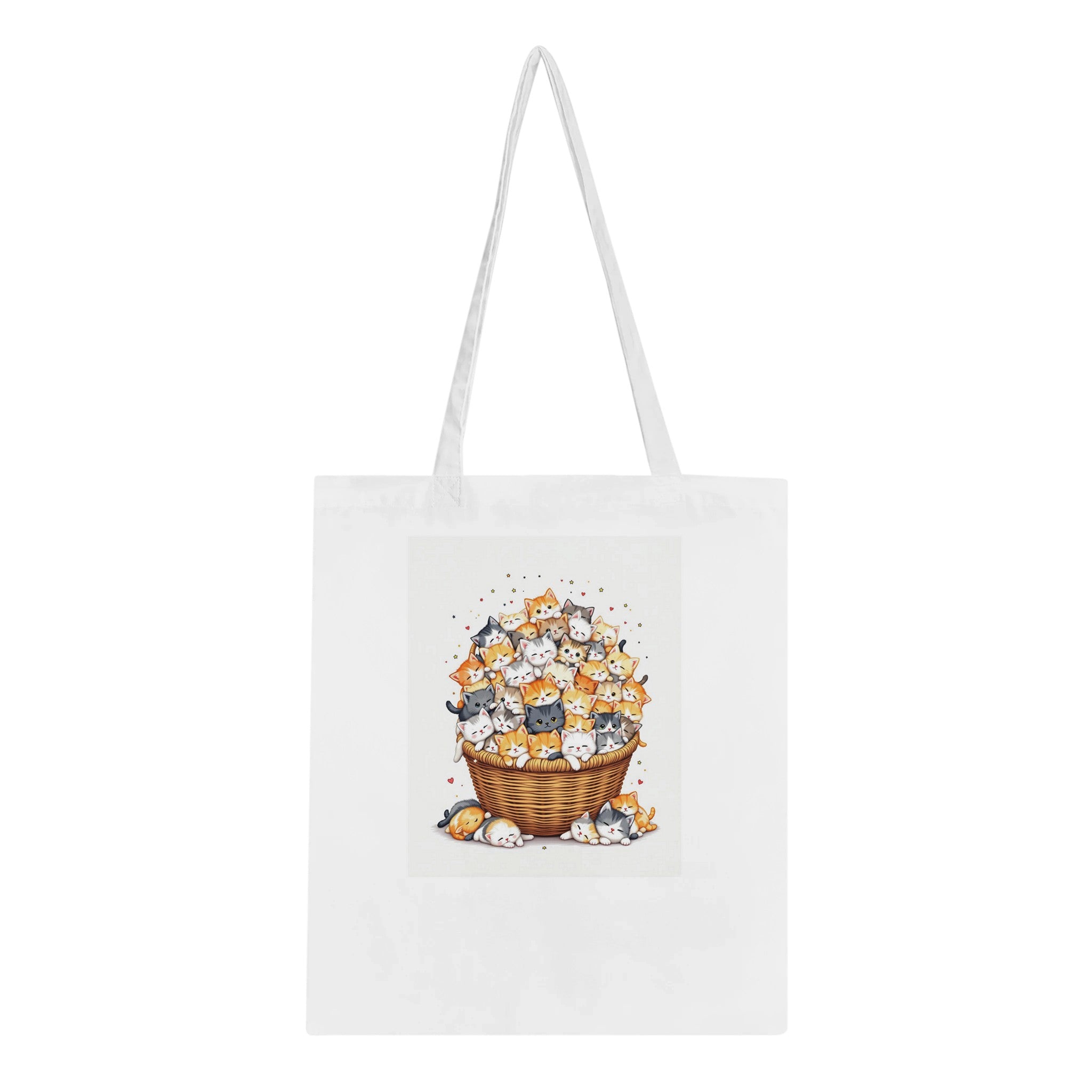 Kitten Basket Cotton Shopper UK — Tote Bag | Wild Thread Co UK