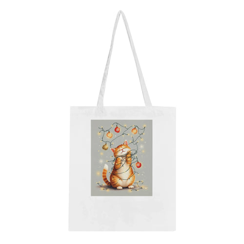 Cat Christmas Cotton Shopper UK — Tote Bag | Wild Thread Co UK