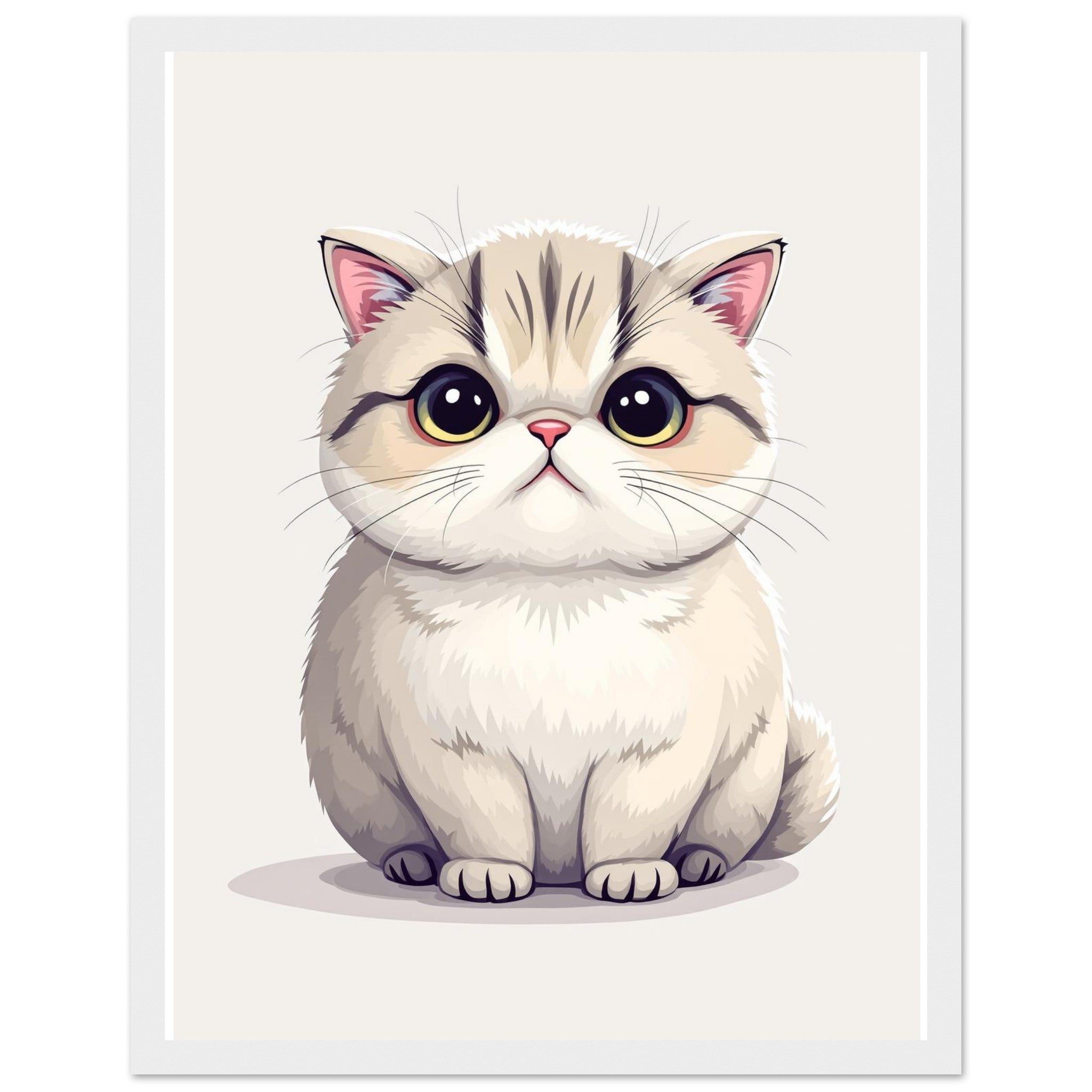 Scottish Fold Framed Print Wall Art Ready to Hang UK Framed Art Print — detail view | Wild Thread Co