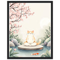 Cat Zen Garden Framed Print Wall Art Ready to Hang UK — Framed Art Print | Wild Thread Co UK