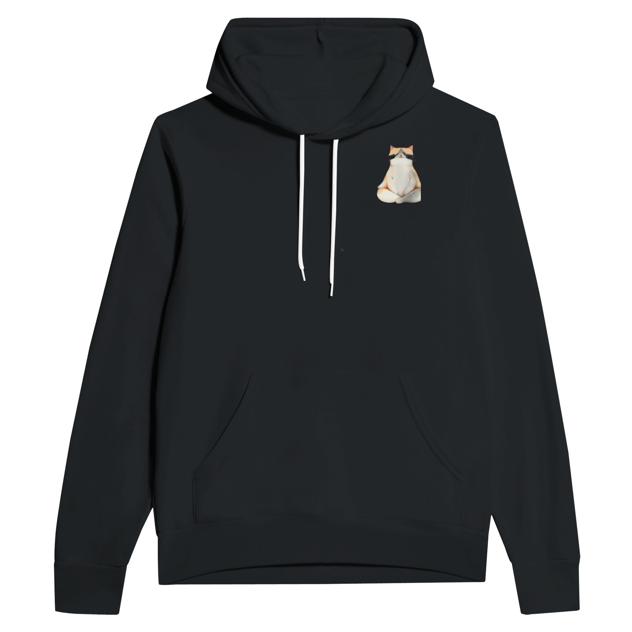 Cat Zen Garden Hoodie Pullover Unisex Cotton UK Hoodie — detail view | Wild Thread Co