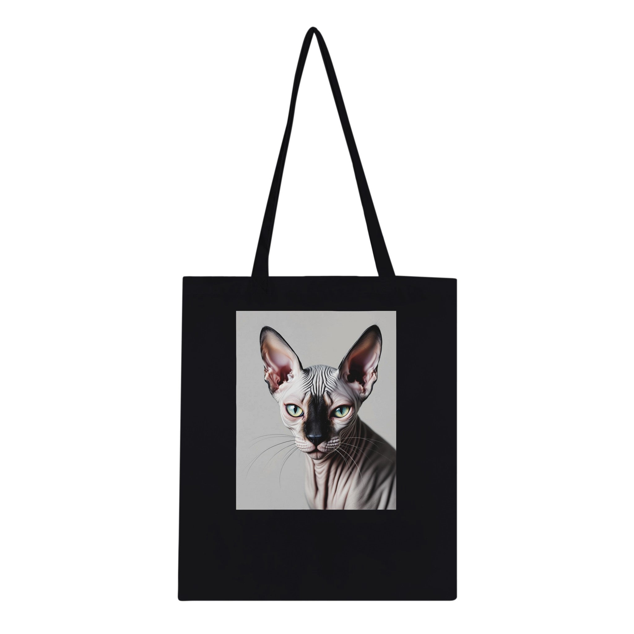 Sphynx Cat Portrait Cotton Shopper UK Tote Bag — detail view | Wild Thread Co