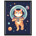 Cat Astronaut Art Wall Art Ready to Hang UK Framed Print Hang — Framed Art Print | Wild Thread Co UK