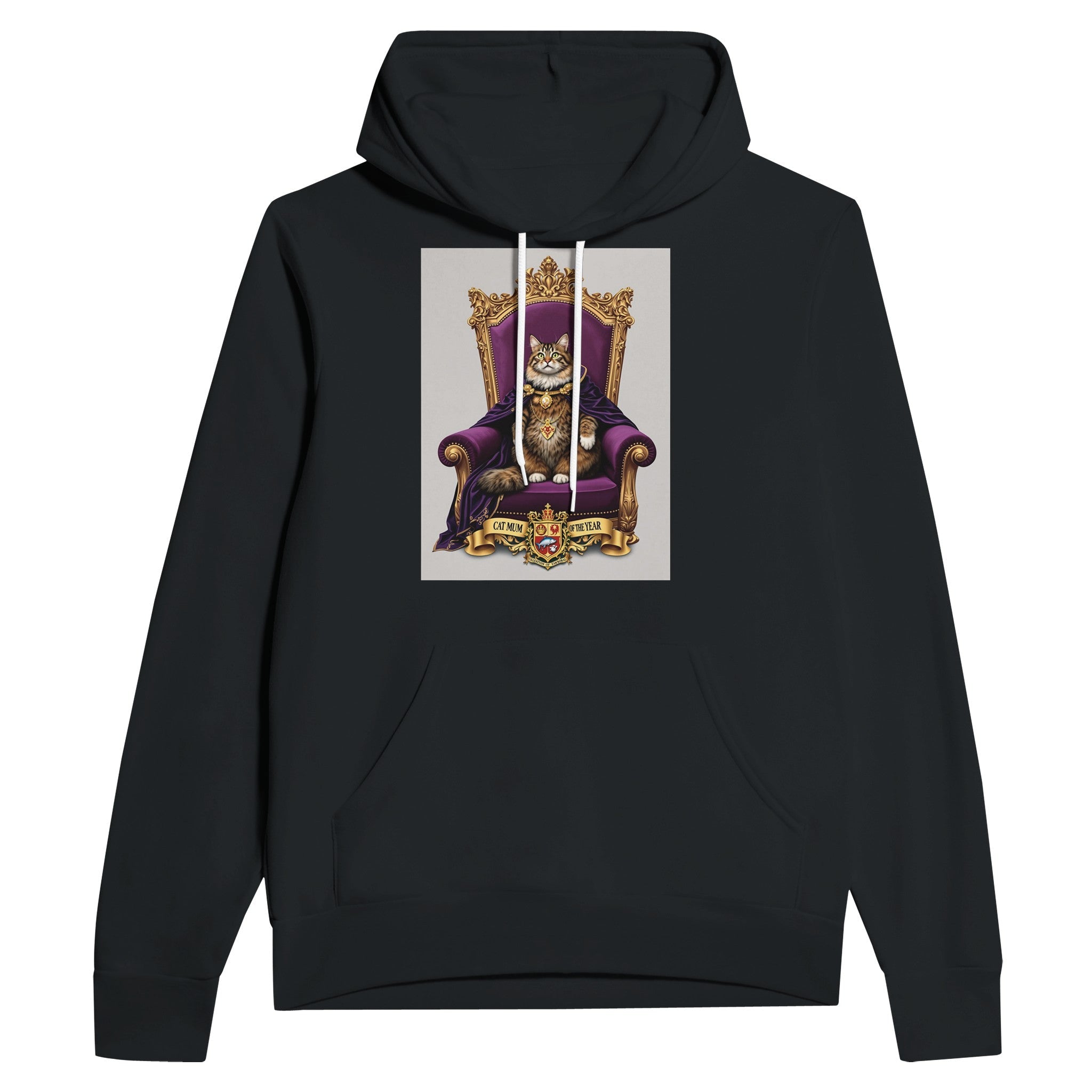 Cat Mum of the Year Navy Hoodie | Funny Cat Lover Gift UK - Wild Thread Co