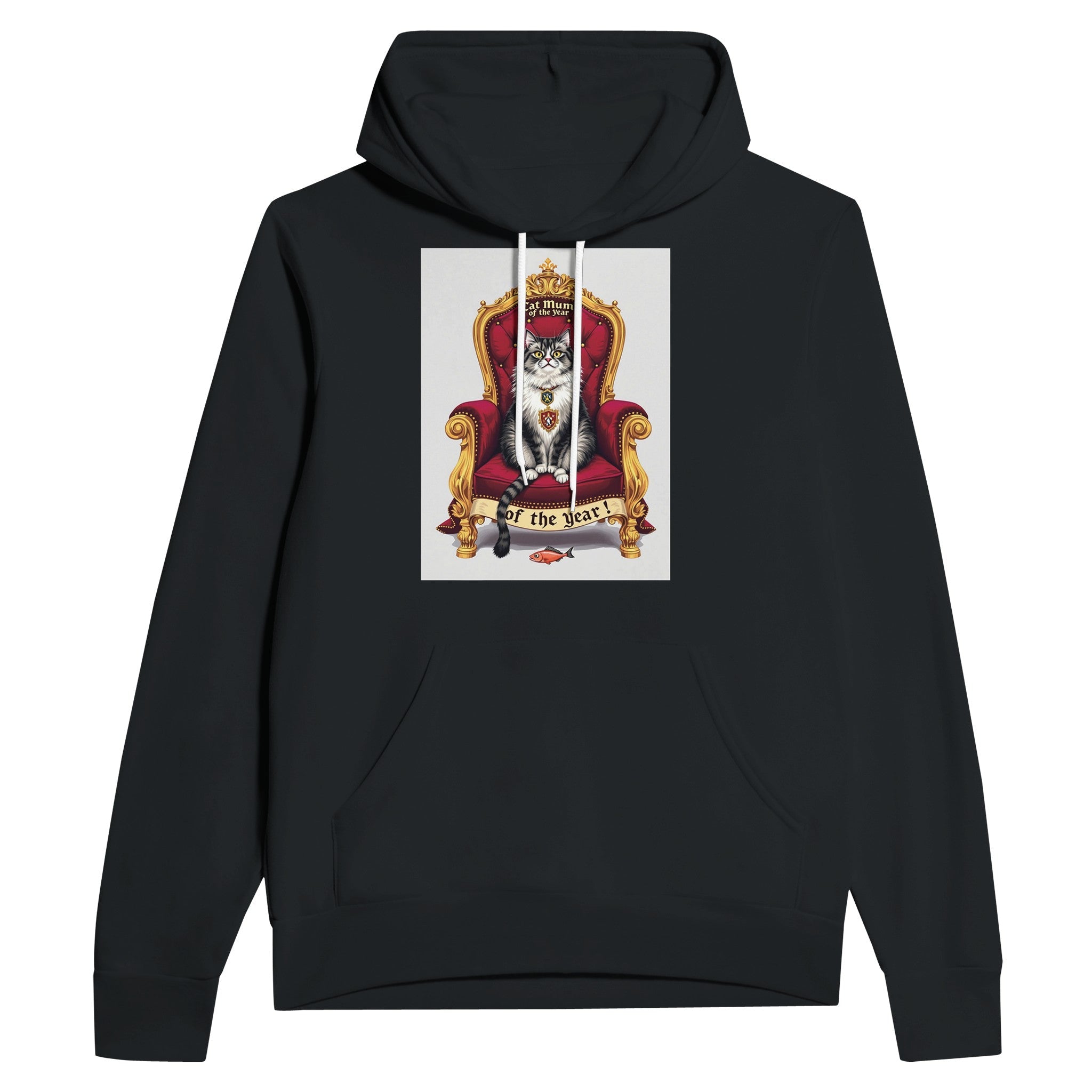 Cat Mum of the Year Royal Portrait Hoodie | Cat Lover Gift UK - Wild Thread Co