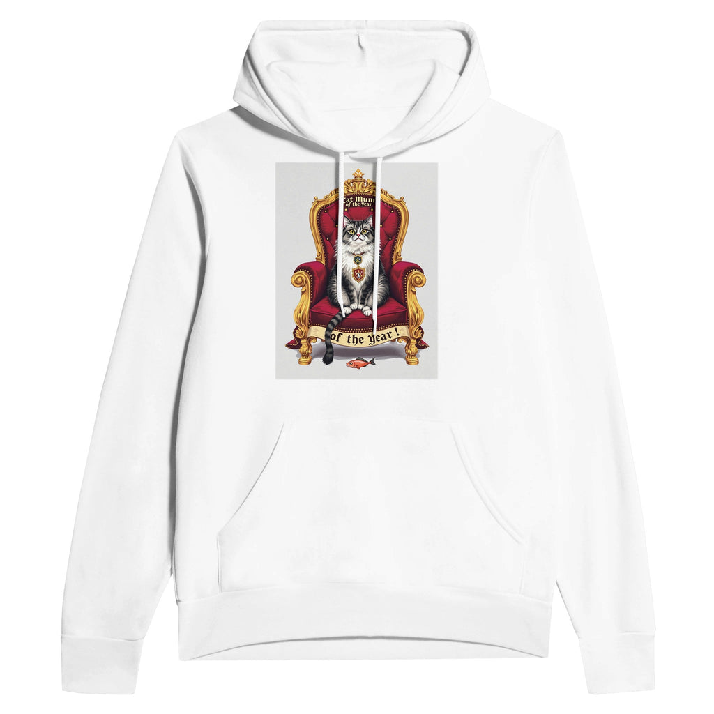 Cat Mum of the Year Royal Portrait Hoodie | Cat Lover Gift UK - Wild Thread Co