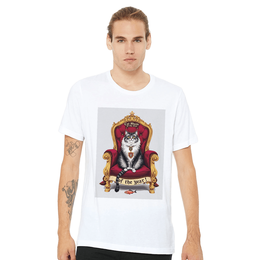 Cat Mum of the Year Royal Portrait T-Shirt | Cat Lover Gift UK - Wild Thread Co