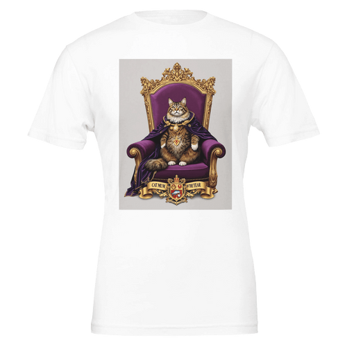 Cat Mum of the Year T-Shirt | Funny Cat Lover Gift | Royal Portrait Tee - Wild Thread Co