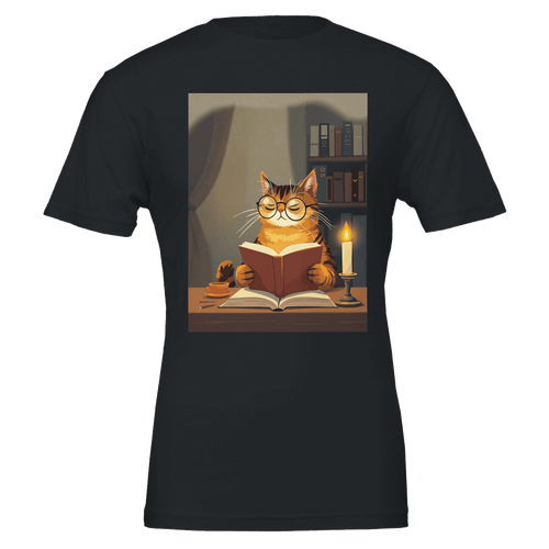 Cat Reading Book T-Shirt | Unique Gift UK - Wild Thread Co