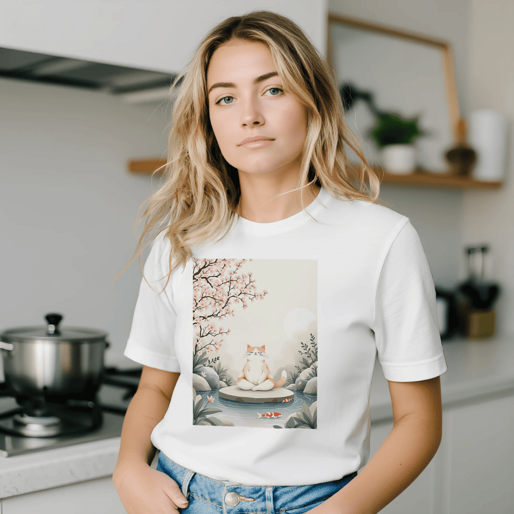 Cat Zen Garden T-Shirt | Unique Gift UK - Wild Thread Co