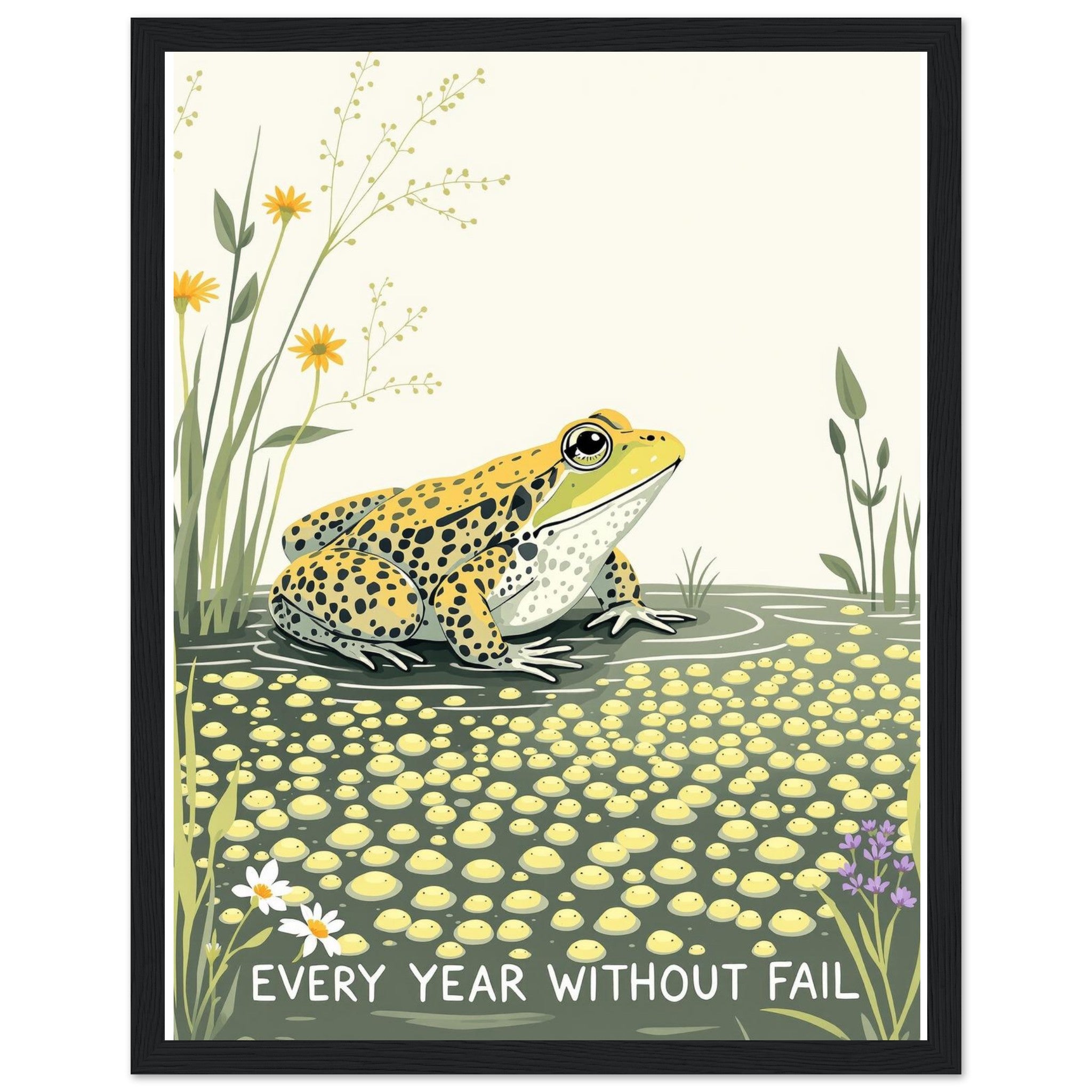 Common Frog Pond Spawn Spring — Framed Art Print | Wild Thread Co UK
