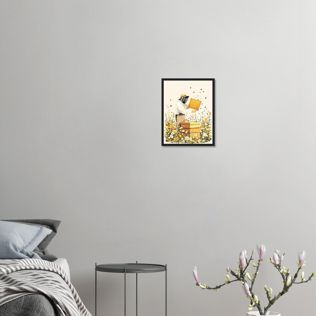 Beekeeper Meadow Hive Art Framed Print Wall Art Ready to Hang UK — Framed Art Print | Wild Thread Co