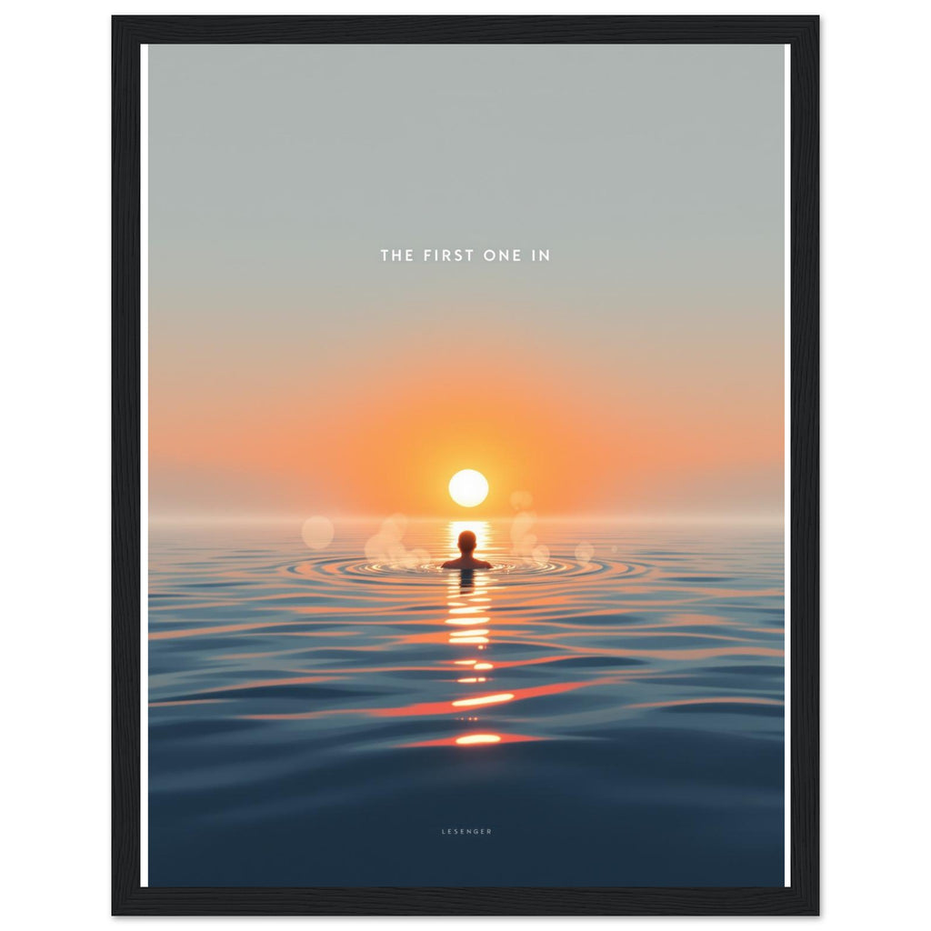 Open Water Dawn Swim — Framed Art Print | Wild Thread Co UK