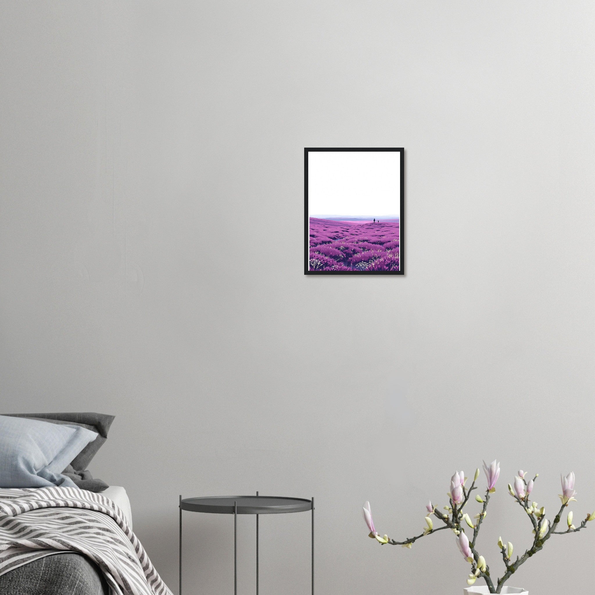 Heather Moor Purple August Framed Art Print — detail view | Wild Thread Co