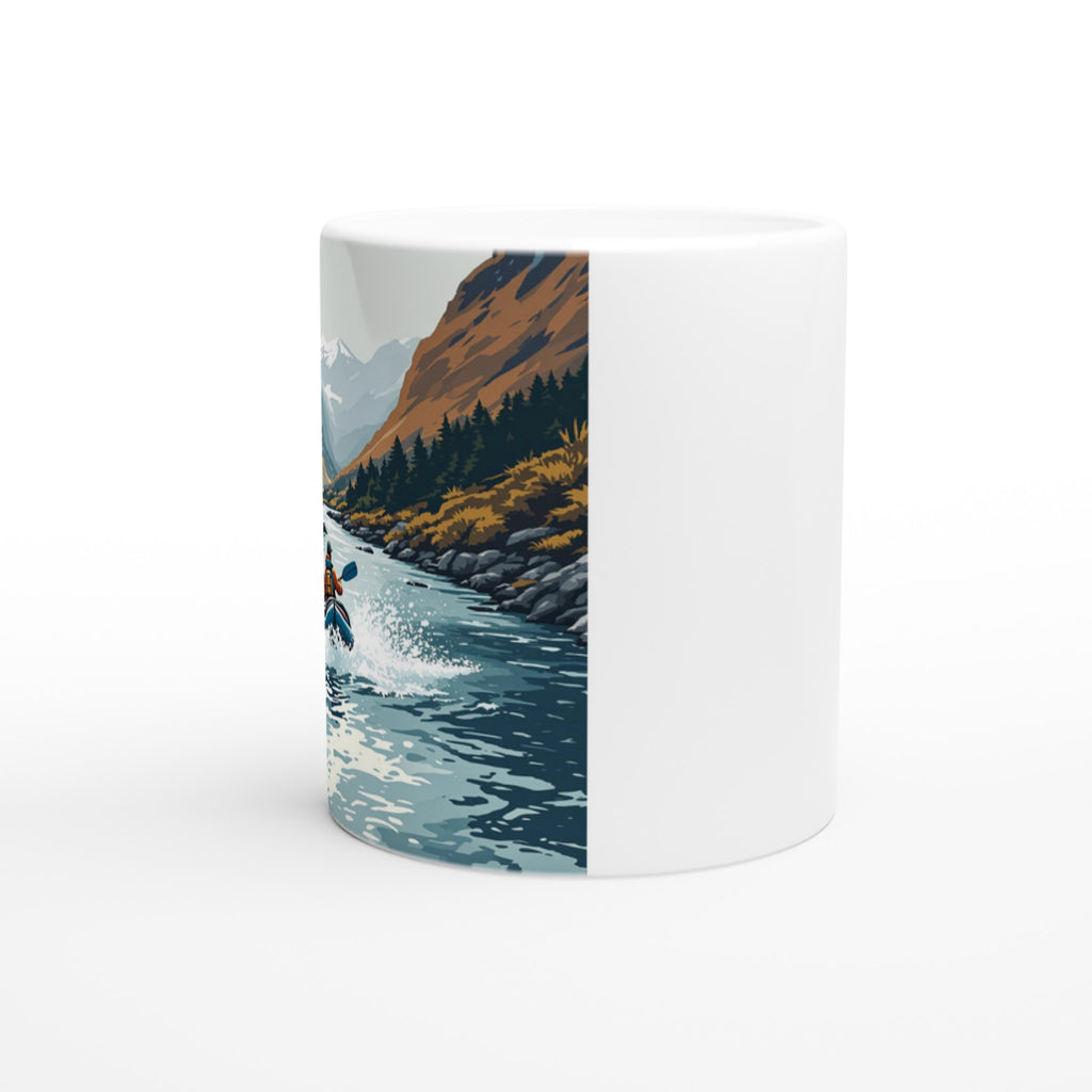 Packraft Scottish Wild River Remote Mug — detail view | Wild Thread Co