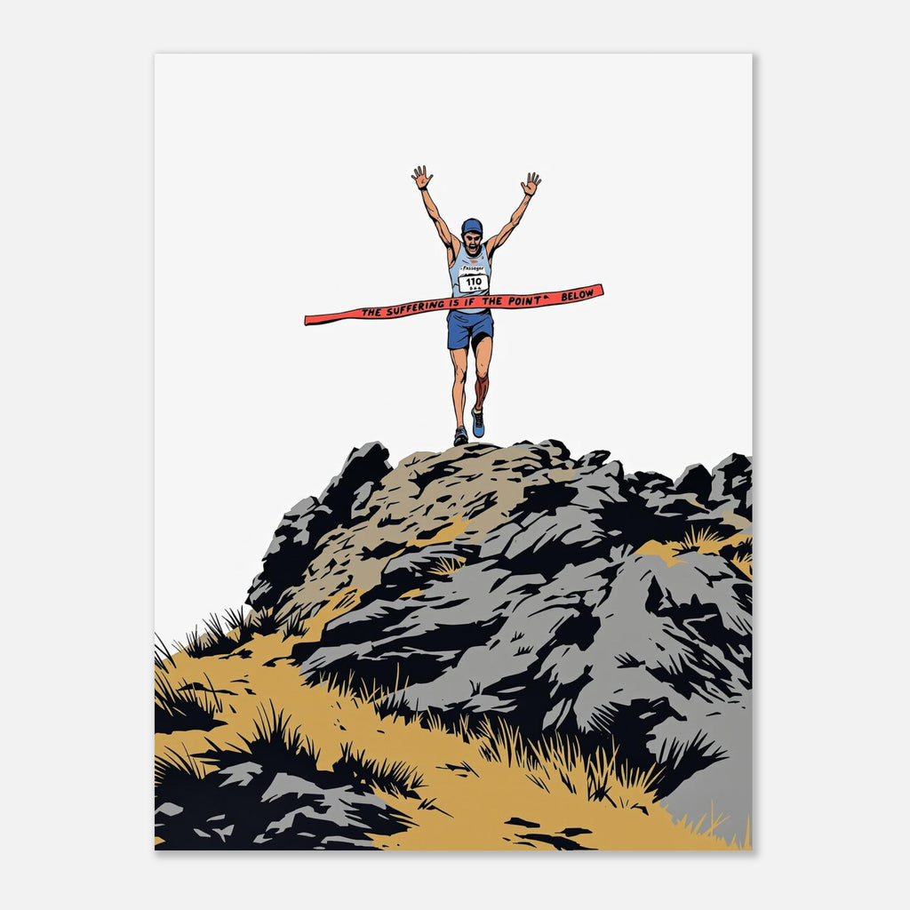 Fell Race Summit Finish Art Print Art Print — detail view | Wild Thread Co