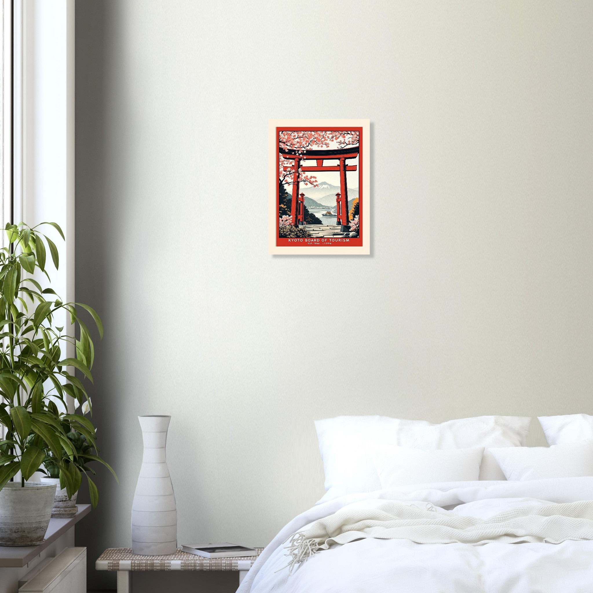 Kyoto Vintage Travel Poster Art Print — detail view | Wild Thread Co
