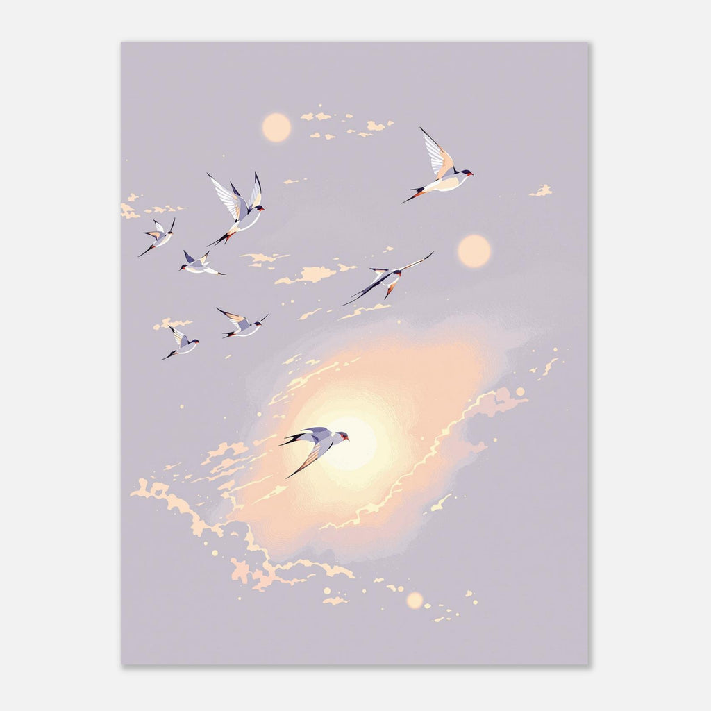 Swift Summer Evening Sky Art Print Art Print — detail view | Wild Thread Co