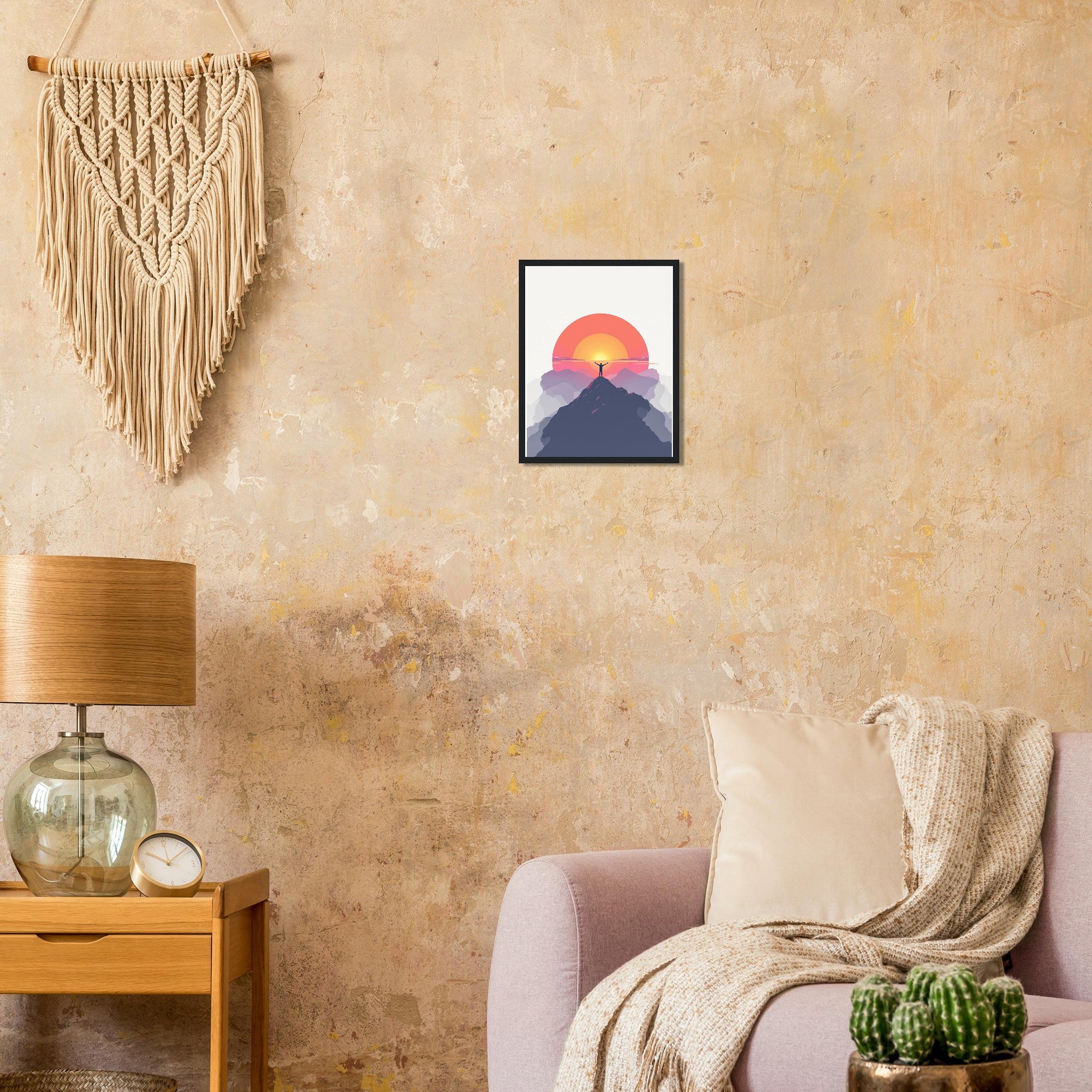Alpenglow Sunrise Mountain First Light Framed Print — Framed Art Print | Wild Thread Co