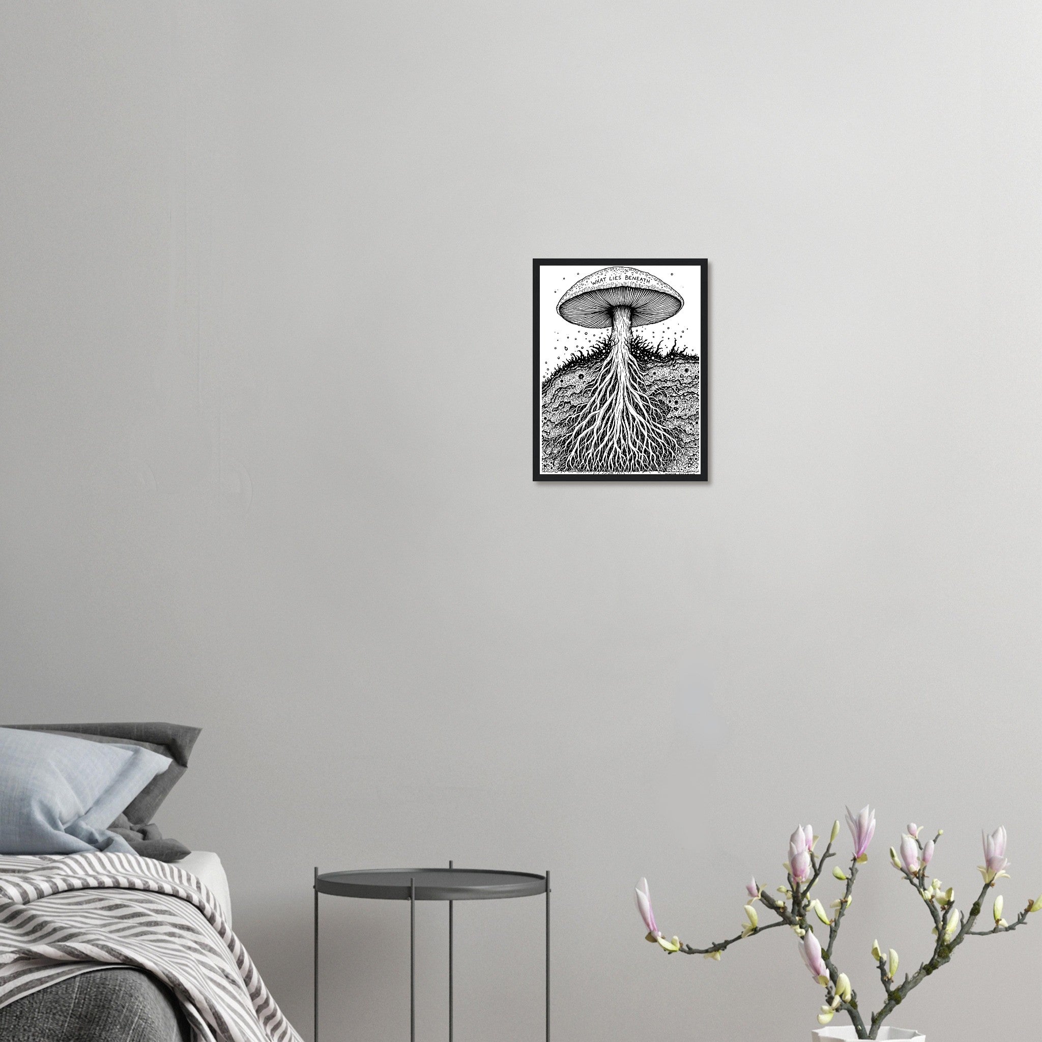 Dark Academia Mushroom Foraging Deep Framed Print Wall Art Ready to — Framed Art Print | Wild Thread Co UK