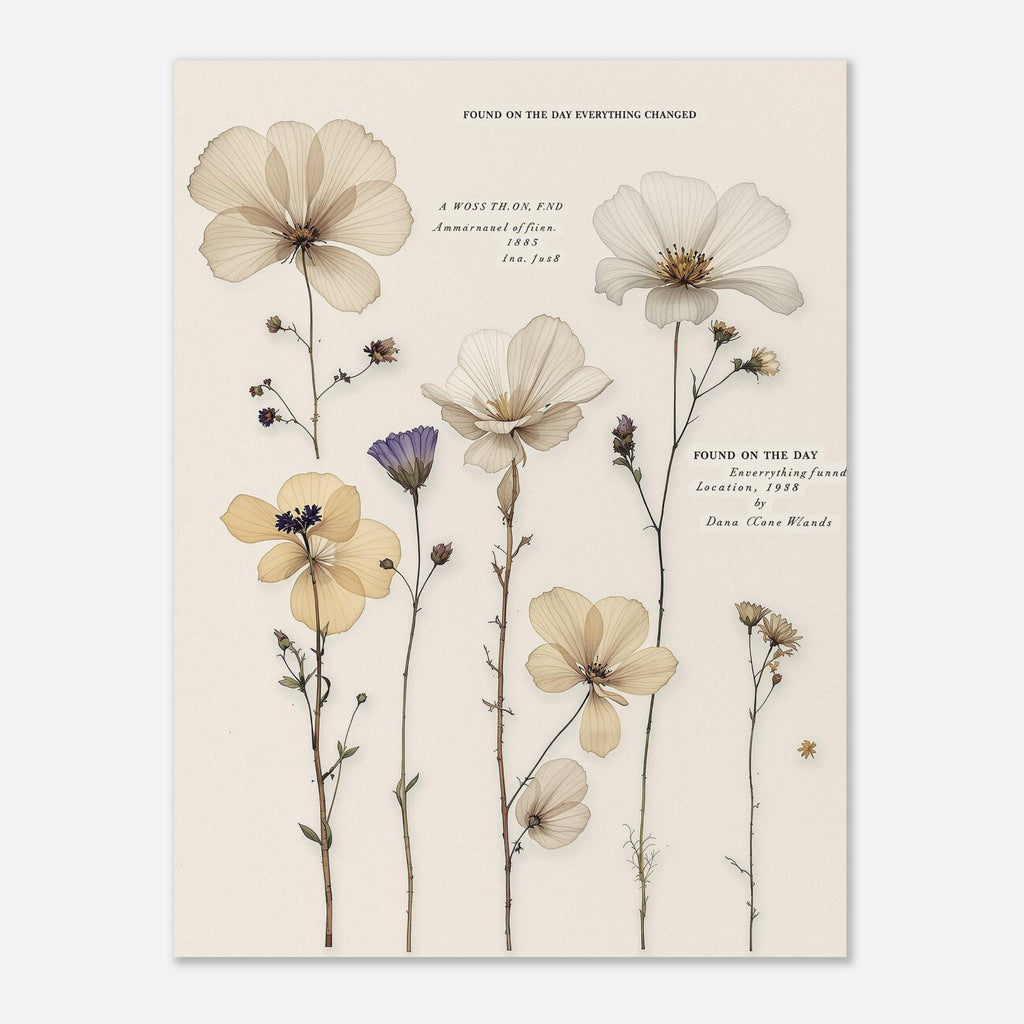 Victorian Pressed Flower Botanical Art Print Art Print — detail view | Wild Thread Co