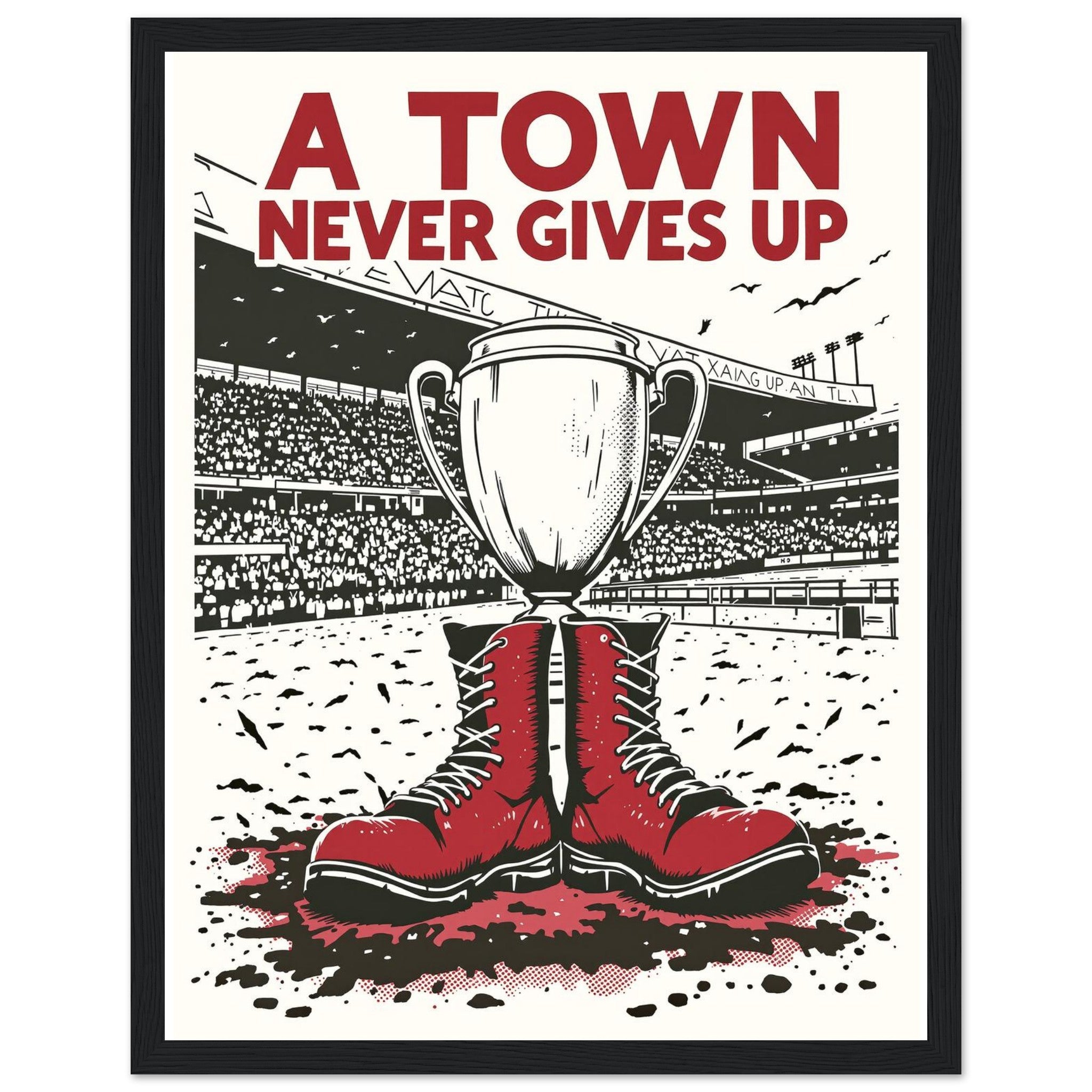 Retro Rugby Northern Grit — Framed Art Print | Wild Thread Co UK