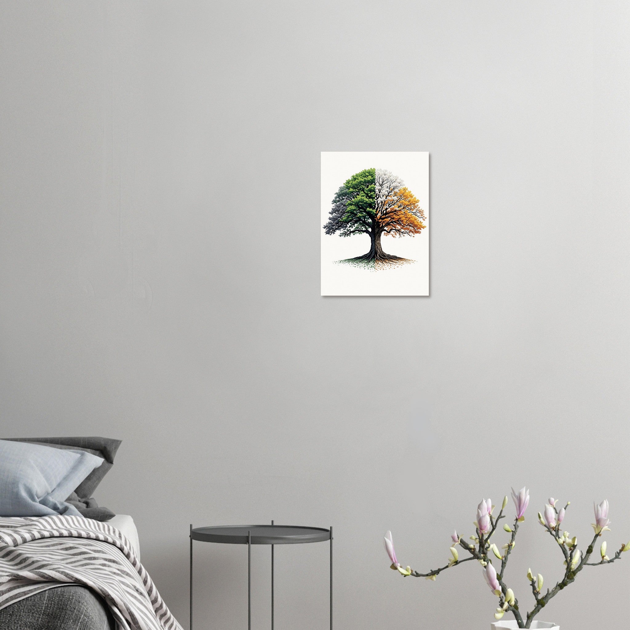 Oak Tree Four Seasons Art Print Print Material — detail view | Wild Thread Co