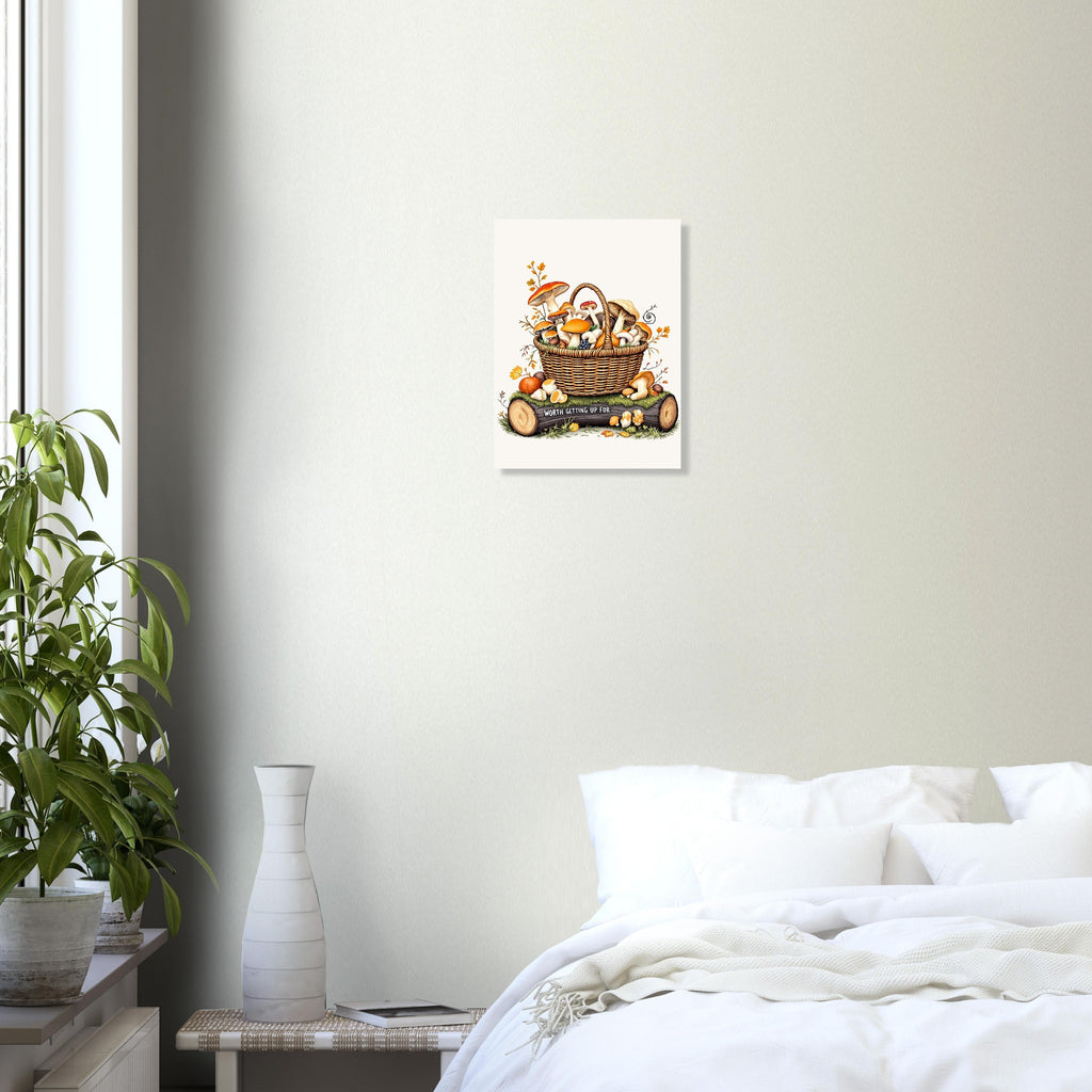 Foraged Mushroom Basket Art Art Print Poster Wall Art UK — Art Print | Wild Thread Co