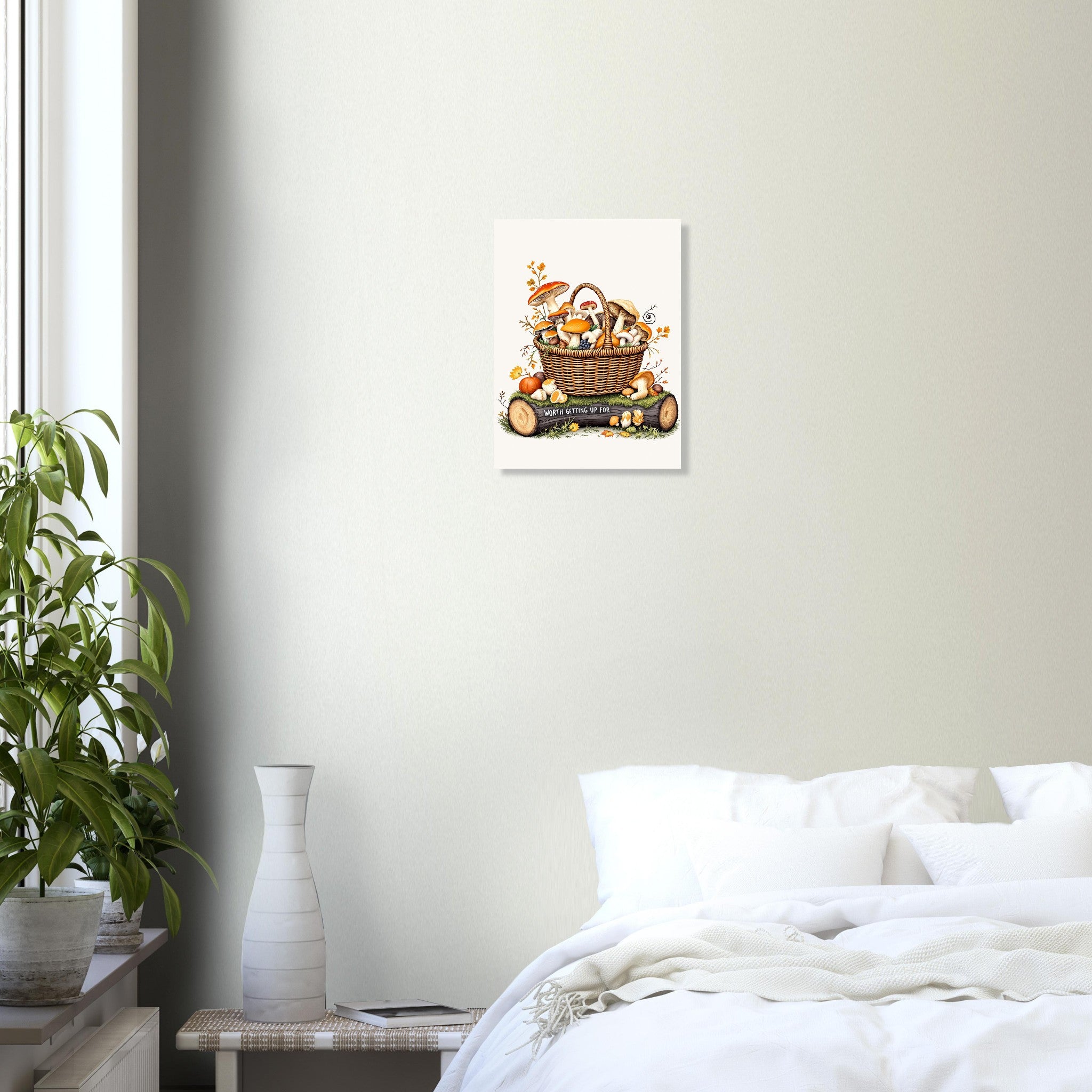 Foraged Mushroom Basket Art Art Print Poster Wall Art UK — Art Print | Wild Thread Co