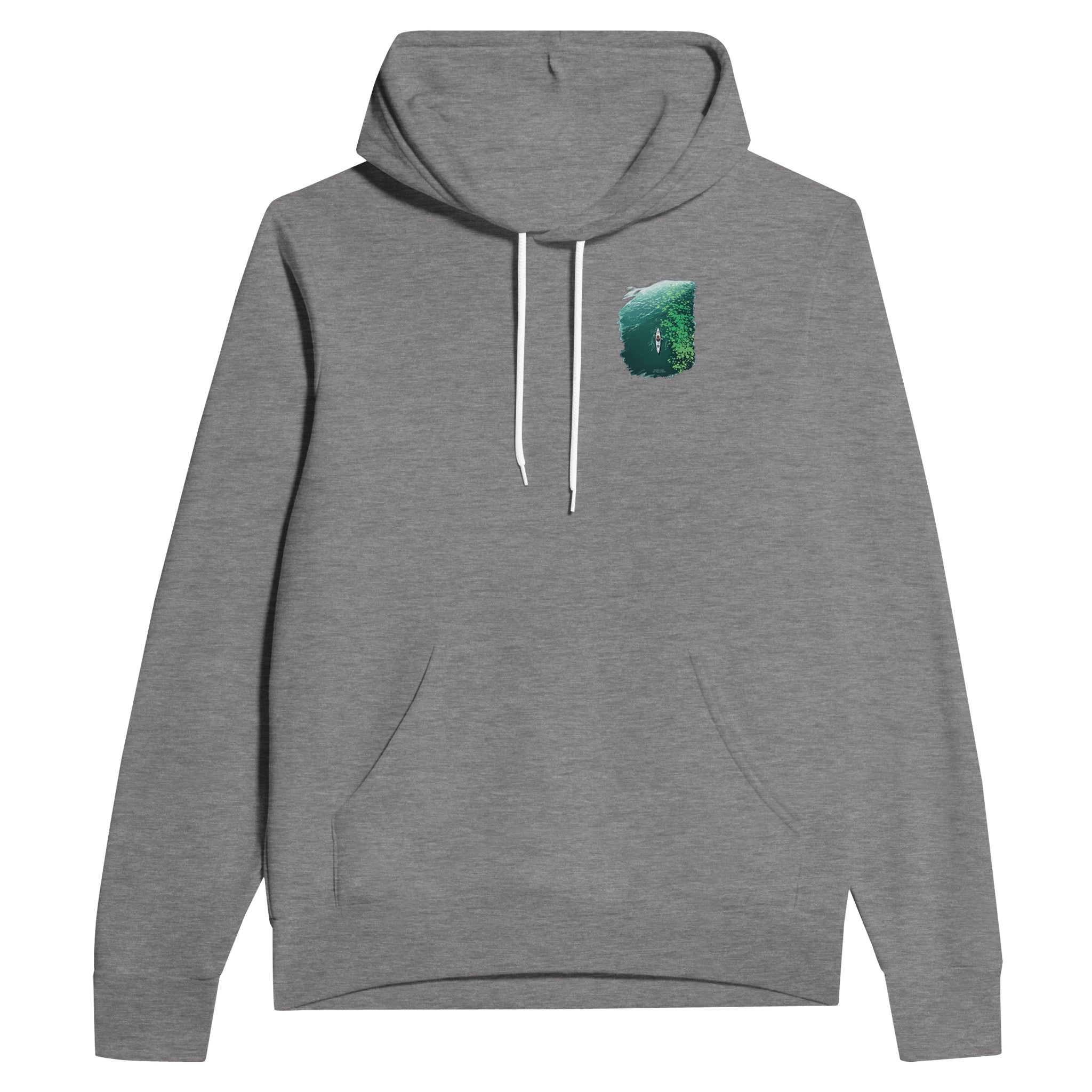Sea Kayaking Aerial Hoodie — detail view | Wild Thread Co