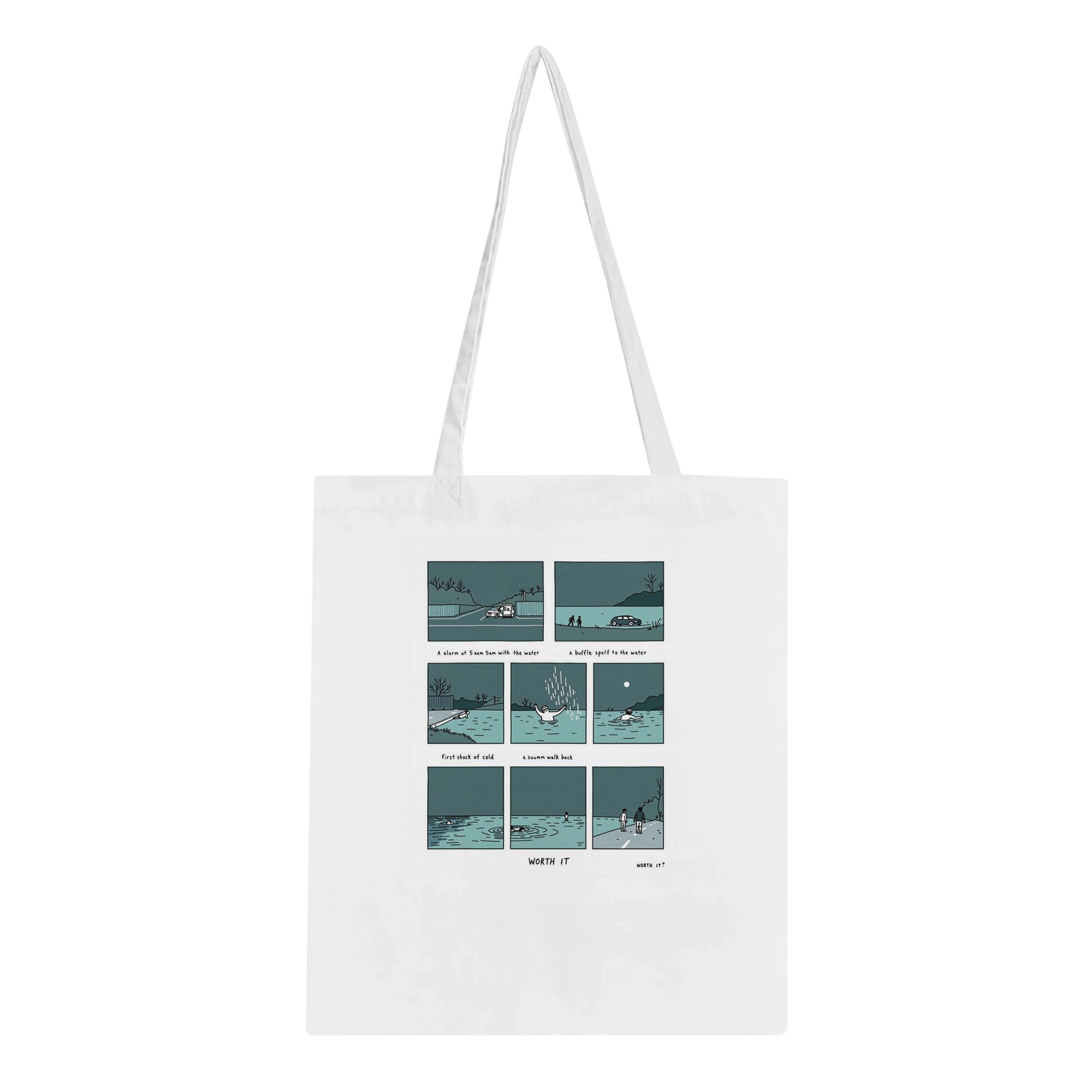 Gorpcore Wild Swimming Morning Ritual Tote Bag Cotton Shopper UK — Tote Bag | Wild Thread Co UK