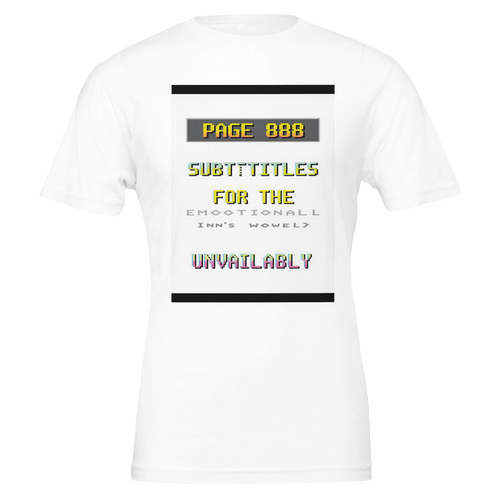 Ceefax Teletext Tee | Emotionally Unavailable Subtitles | Retro BBC T-Shirt - Wild Thread Co