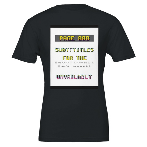 Ceefax Teletext Tee | Emotionally Unavailable Subtitles | Retro BBC T-Shirt - Wild Thread Co