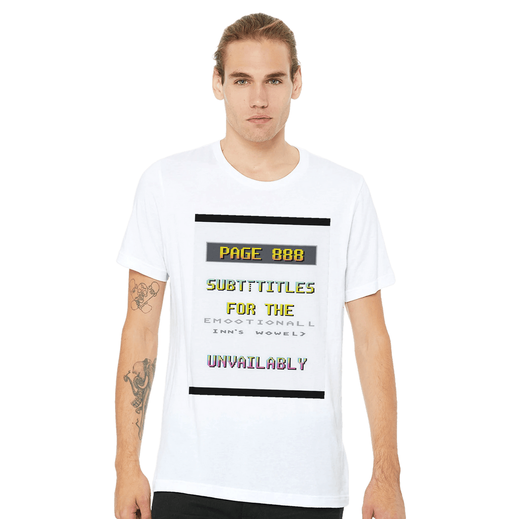 Ceefax Teletext Tee | Emotionally Unavailable Subtitles | Retro BBC T-Shirt - Wild Thread Co