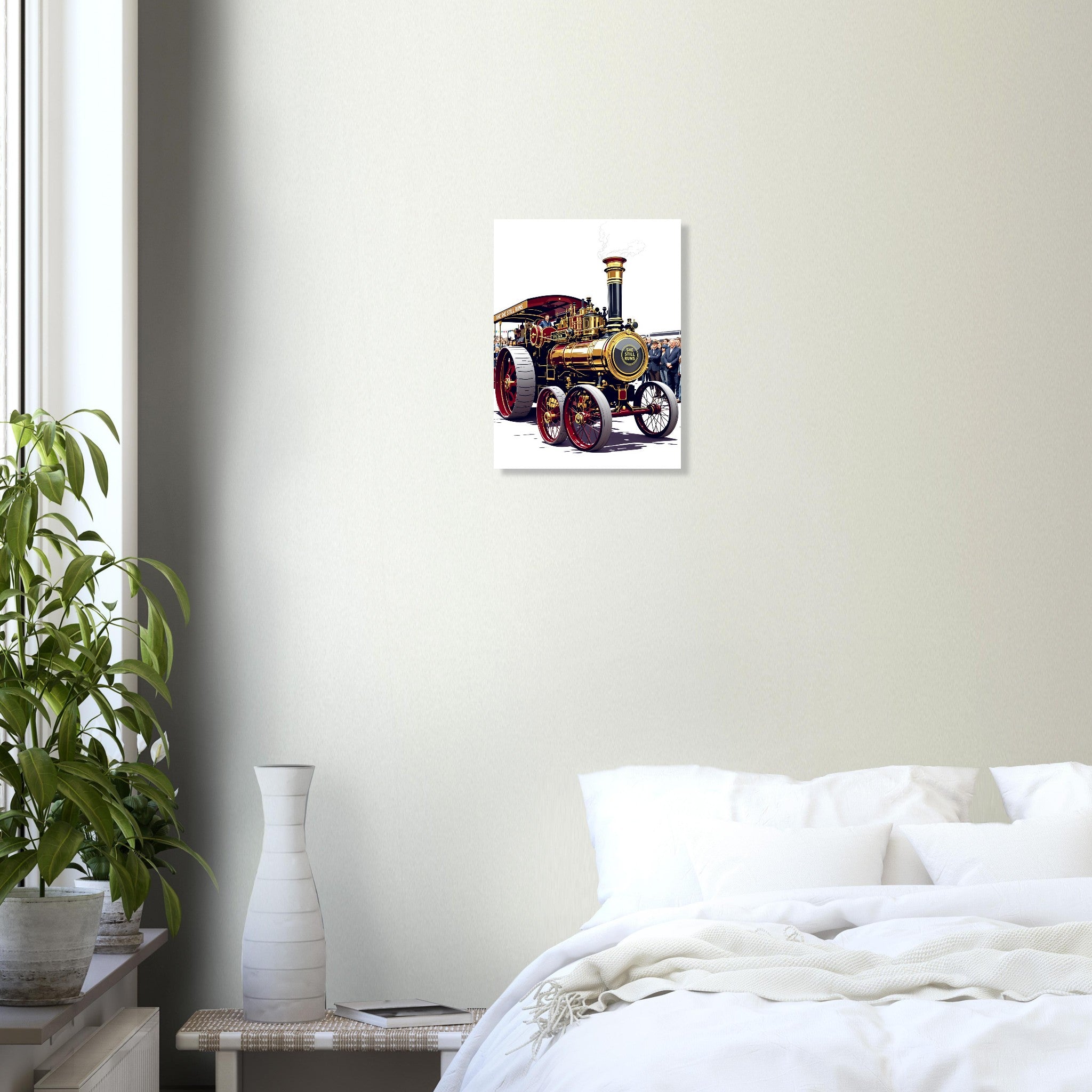 Steam Traction Engine Rally Art Print Art Print — detail view | Wild Thread Co