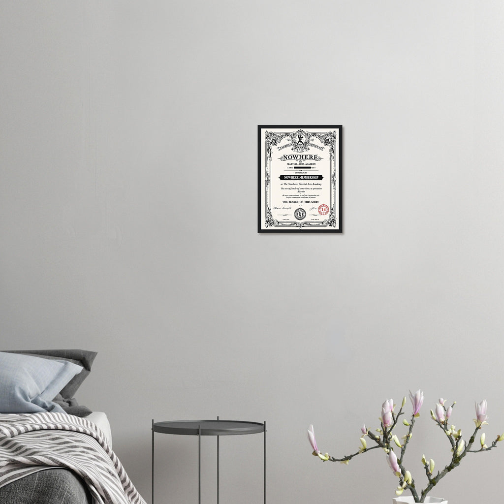 Retro Martial Arts Dojo Framed Print Wall Art Ready to Hang UK Framed Art Print — detail view | Wild Thread Co