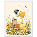 Beekeeper Meadow Hive Art Framed Print Wall Art Ready to Hang UK — Framed Art Print | Wild Thread Co