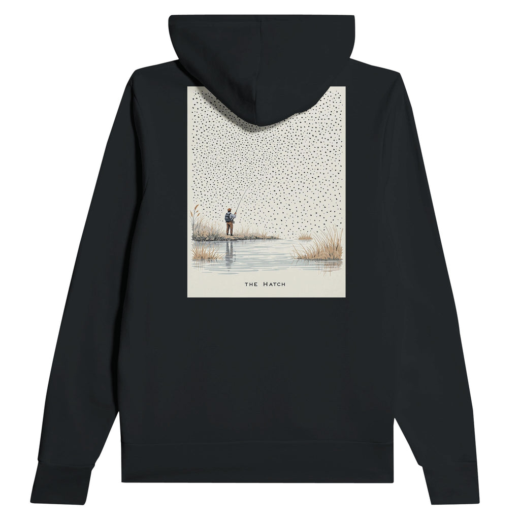 Chalk Stream Mayfly Hatch Hoodie | Fly Fishing Hoodie Navy - Wild Thread Co