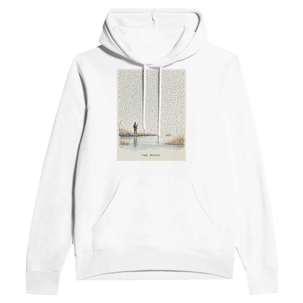 Chalk Stream Mayfly Hatch Hoodie | Fly Fishing Hoodie Navy - Wild Thread Co