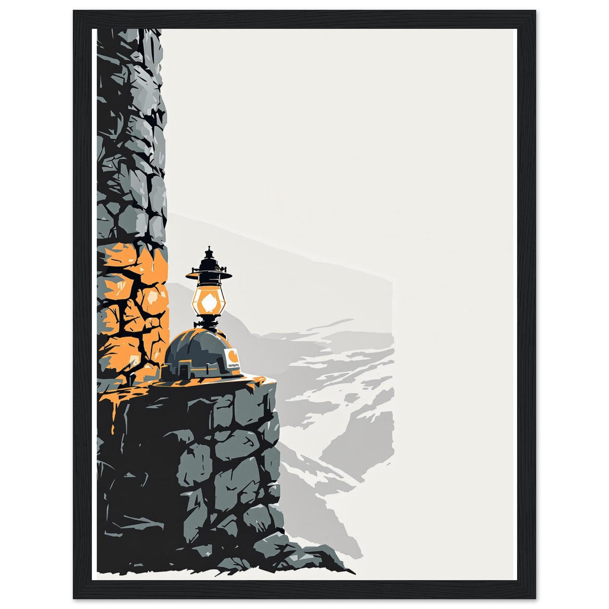 Coalfield Mining Heritage Lamp Helmet Framed Print Wall Art Ready to - Wild Thread Co