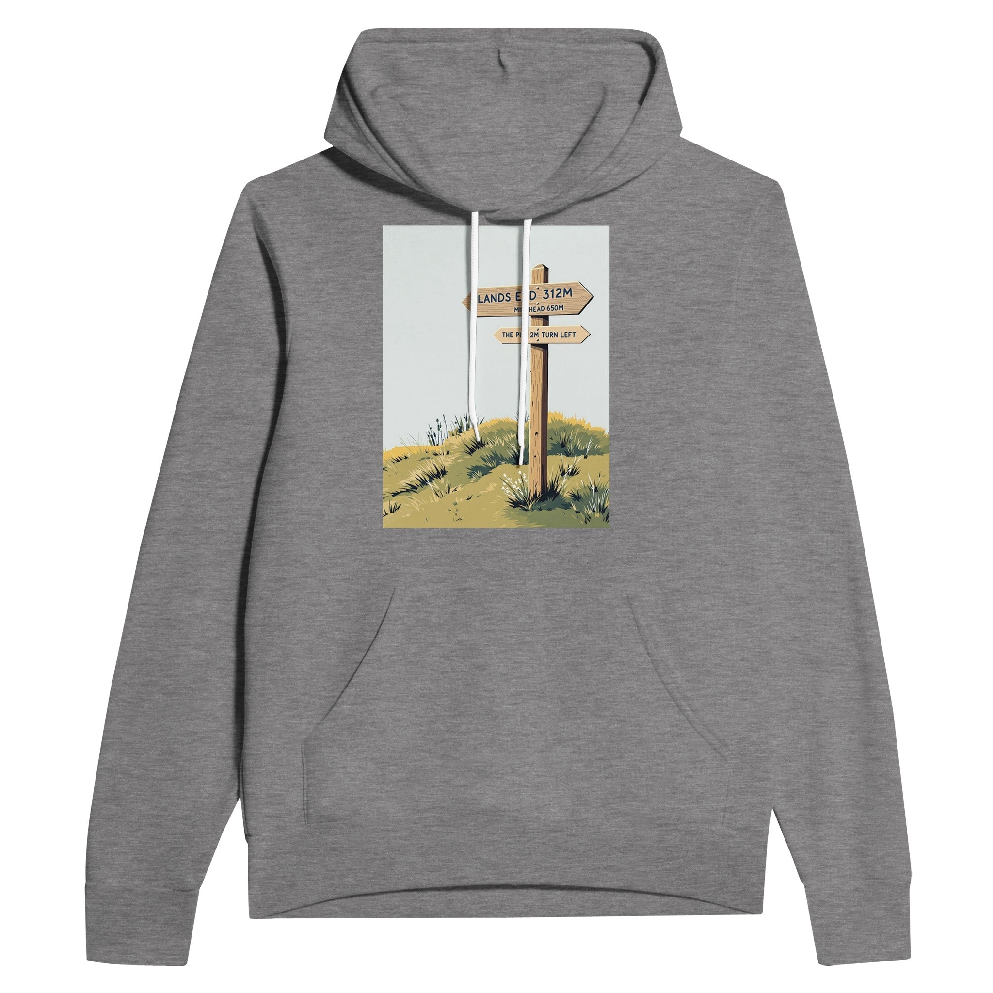 Coastal Path Signpost Hoodie | SWCP Walking Hoodie Navy - Wild Thread Co