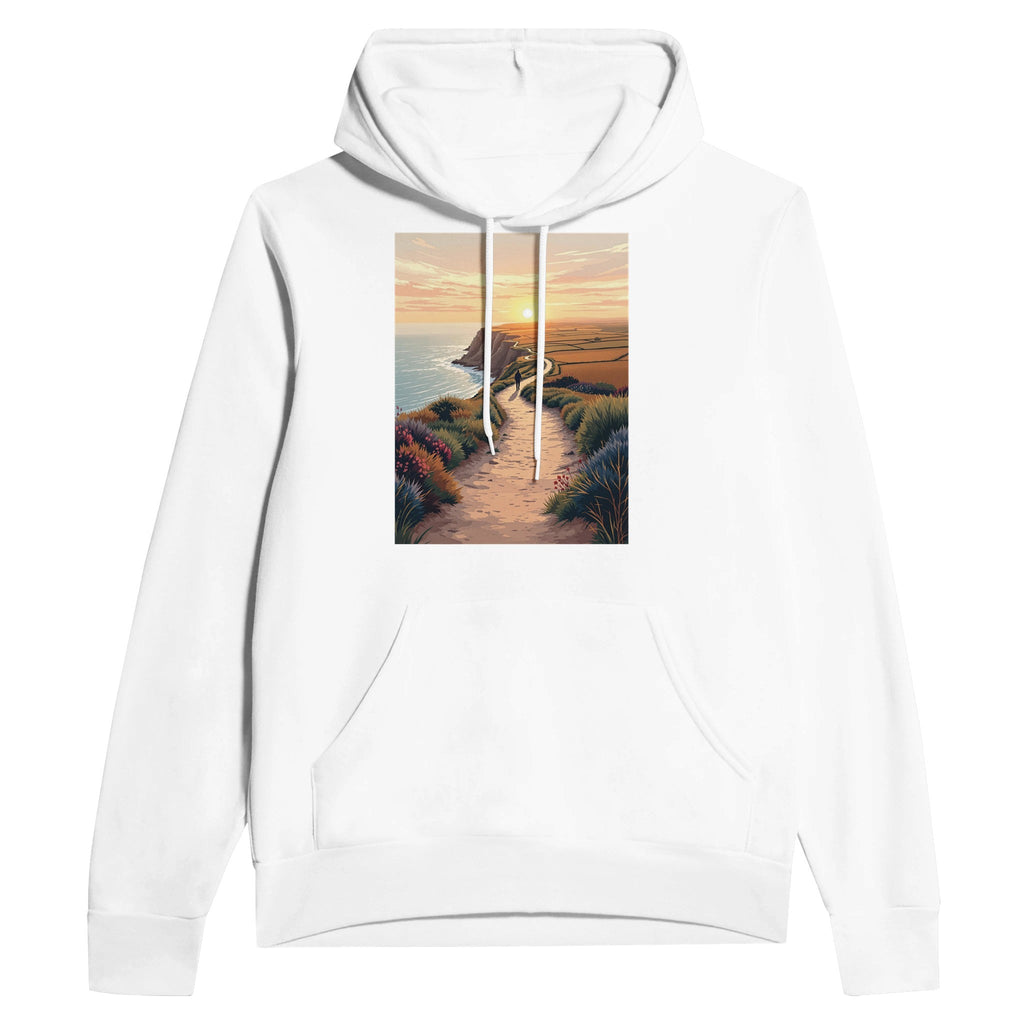 Coastal Walking Hoodie | Dawn Path Design | UK Coast Path Gift - Wild Thread Co