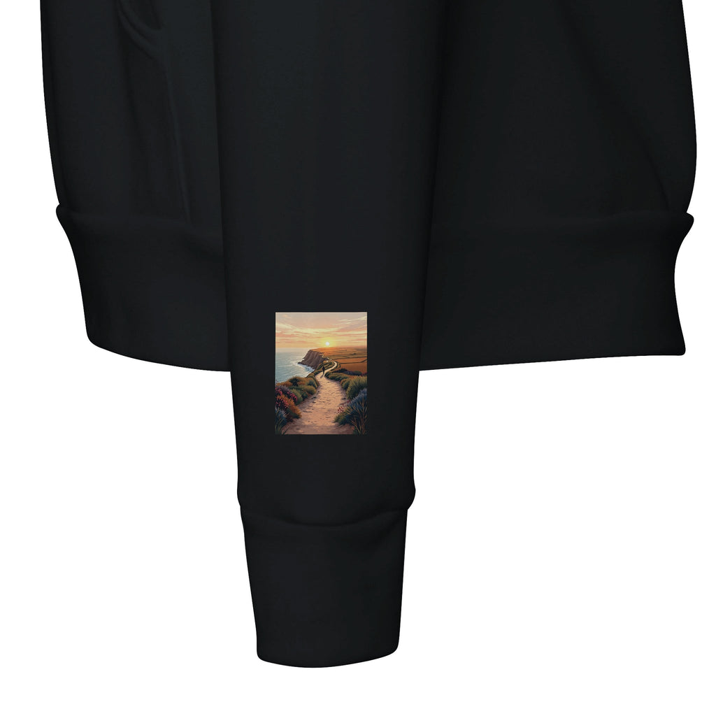 Coastal Walking Hoodie | Dawn Path Design | UK Coast Path Gift - Wild Thread Co