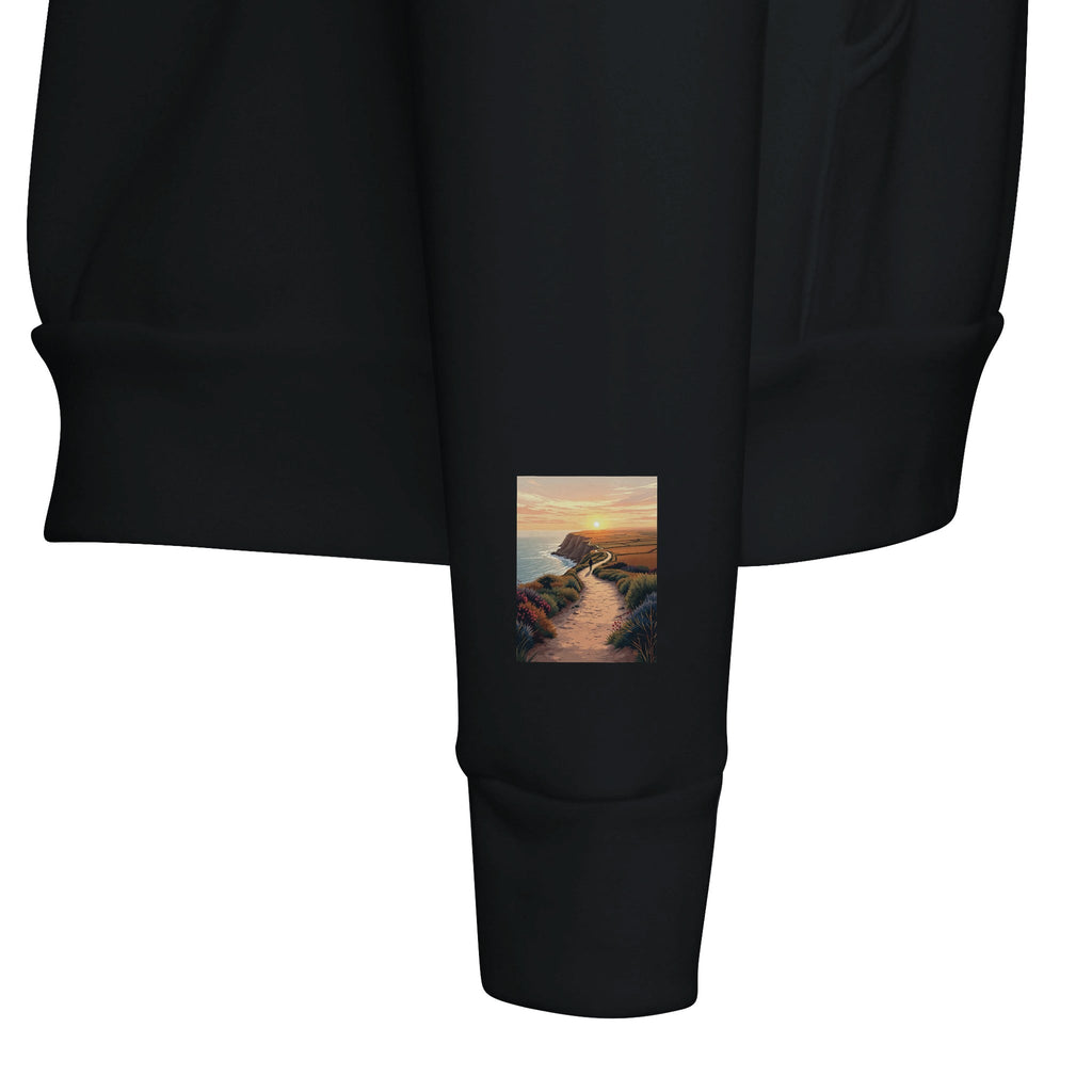 Coastal Walking Hoodie | Dawn Path Design | UK Coast Path Gift - Wild Thread Co