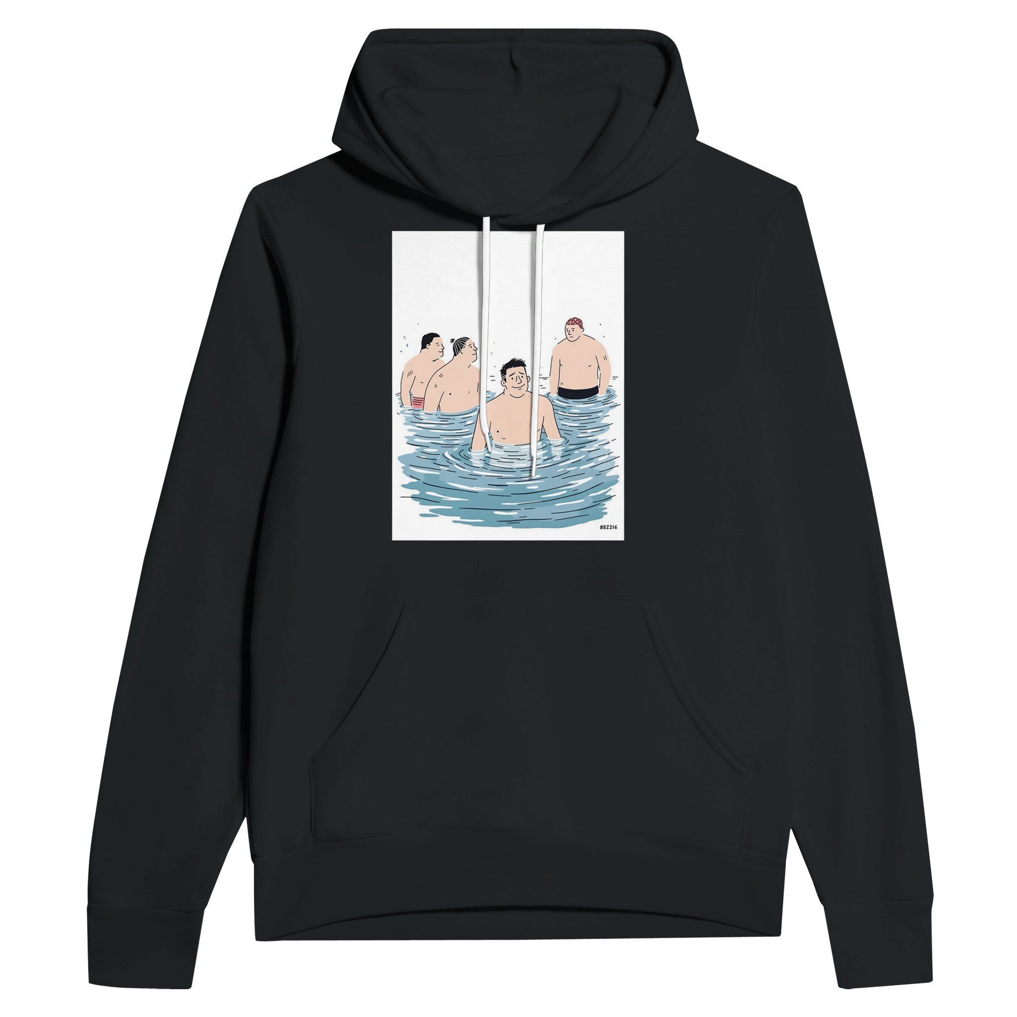 Cold Water Swimming Gift | The Regular Swim Group Illustrated Hoodie - Wild Thread Co