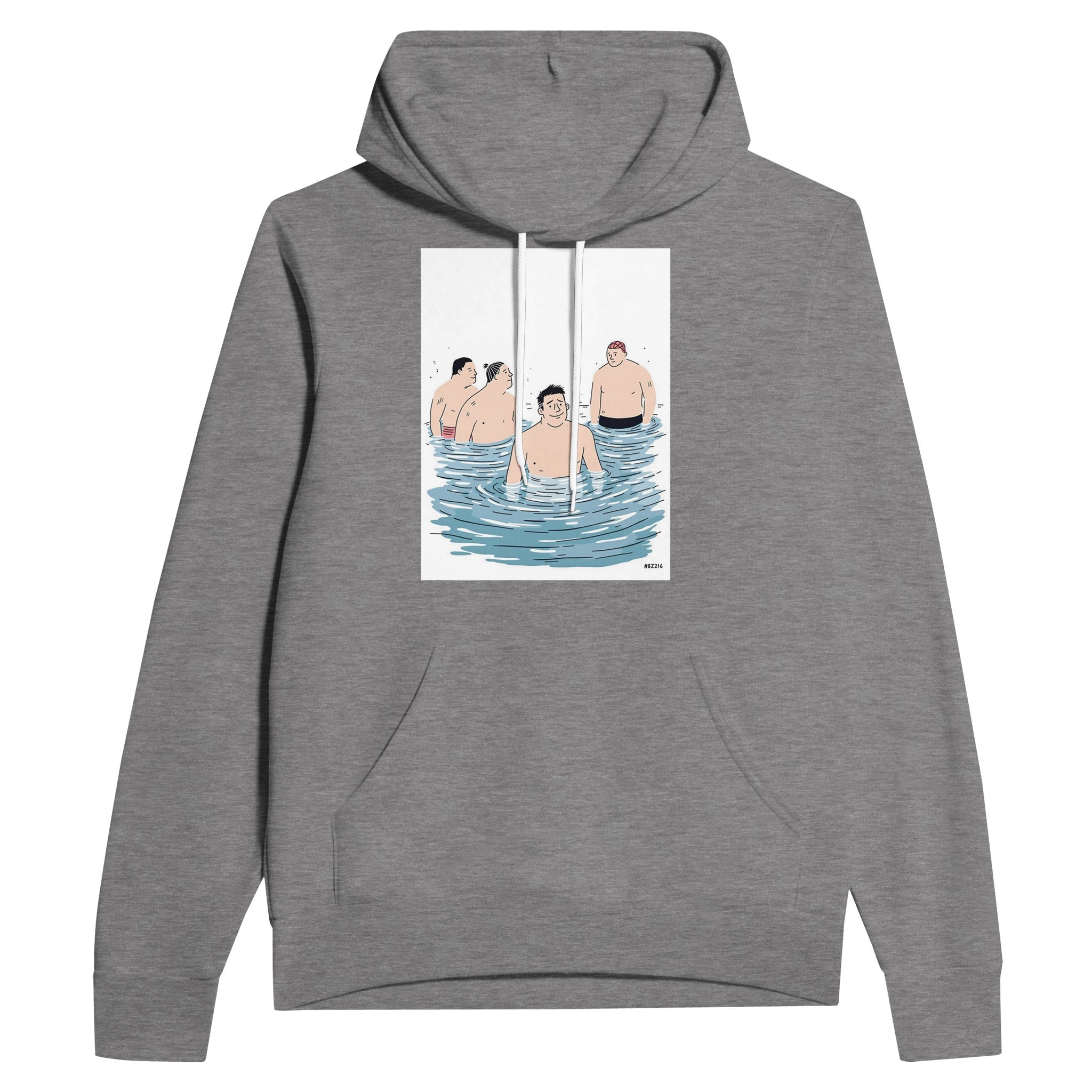 Cold Water Swimming Gift | The Regular Swim Group Illustrated Hoodie - Wild Thread Co