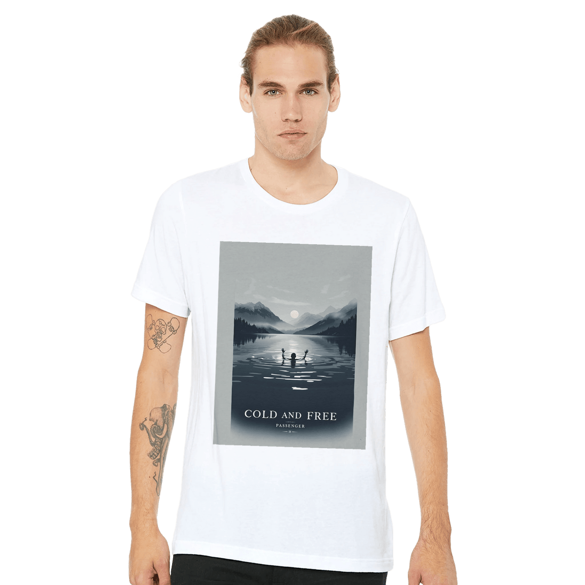Cold Water Swimming T-Shirt | Wild Swimming Loch Design | Open Water Swimmer Tee - Wild Thread Co