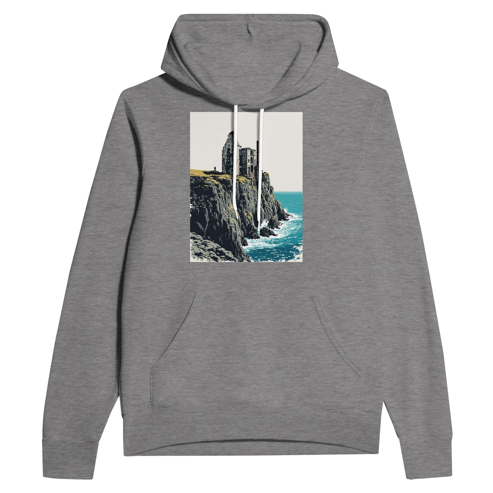 Cornish Tin Mine Hoodie | Heritage Cliff Design | Cornwall Gift Hoodie - Wild Thread Co